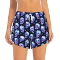 thumbnail image 2 of Cauagu crystal Skull Print Women's 2 in 1 Running Shorts Athletic Workout Gym Yoga Shorts Running Shorts for Women-X-Large, 2 of 7
