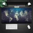 thumbnail image 3 of Large Mouse Pad 31.4 x 15.7inches 3mm XXL Extended Gaming Mouse Pad Mat with Non-Slip Base Stitched Mousepad for Computer,Office,Keyboard and Laptop-World map，Waterproof Desk Mat, 3 of 6