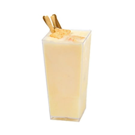 Undecorated Tall Cup - Tall Square 3 oz Dessert Cups (50 Count)