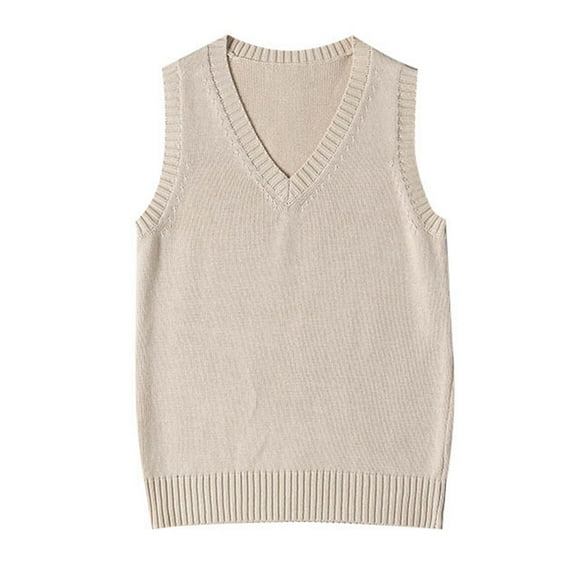 SHIXIAOO Style School Sweater Vest for Women Knitted Sleeveless Top Ideal for Casual Wear and School Days Stocking Boy Long Sweater Vests