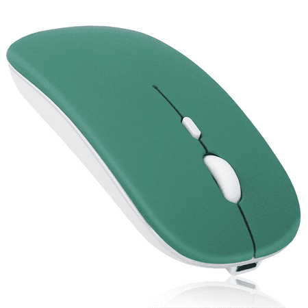 Bluetooth Rechargeable Mouse for HP 14 Laptop Bluetooth Wireless Mouse Designed for Laptop / PC / Mac / iPad pro / Computer / Tablet / Android Jade Green