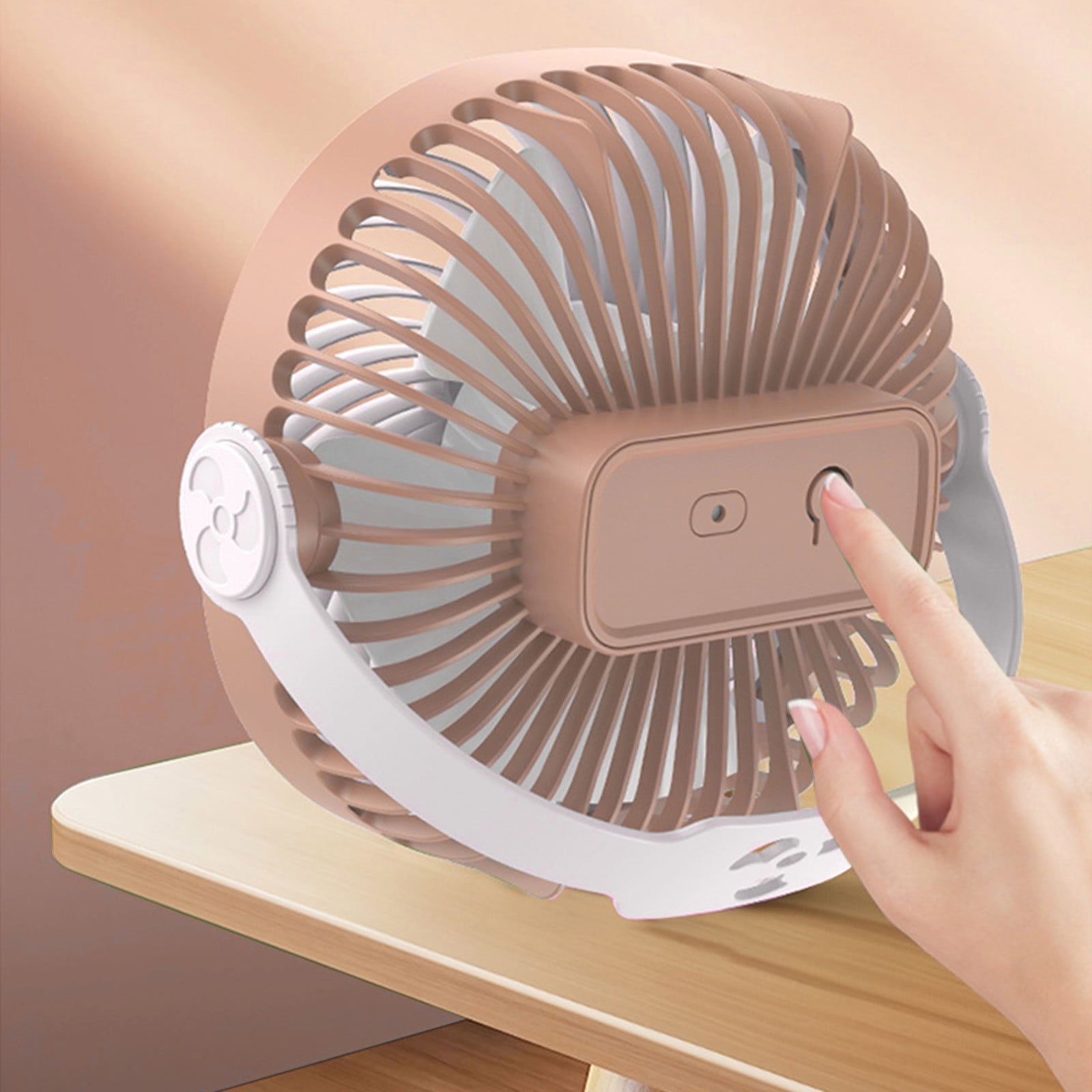 Bxaolu Small Fan Hanging Wall Hanging Desktop Multifunctional Lighting Fan USB Rechargeable Fan New Style