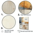 thumbnail image 3 of Designart "Golden Beige Road Tapestry I" Abstract Collages Canvas Prints, 3 of 7