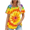 thumbnail image 1 of Pisexur Hauts pour Femmes Tendance, Blouses Habillées Décontractées à la Mode Manches Courtes Col Rond Ample Couleur Unie Multicolore,m, 1 of 3