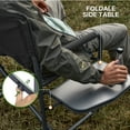 thumbnail image 6 of TIMBER RIDGE Folding Camping Chair, Portable Lightweight Aluminum Directors Chair with Side Table and Side Pocket for Outdoor, Lawn, Grey, 6 of 8