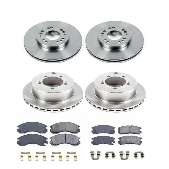 Ultimate Brakes Front and Rear Semi-Metallic Brake Pad and Rotor Kit with Hardware WM81497