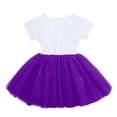 thumbnail image 2 of IBTOM CASTLE Toddler Baby Girls My 3rd Birthday Cake Smash Shinny Printed Sequin Bow Tutu Princess Dress 3 Years Purple - Balloon, 2 of 8