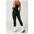 thumbnail image 4 of PISONIC Womens Workout Sets Two Piece Spaghetti Straps Tank Top Matching High Waist Leggings Gym Work Out Outfits with Pockets, 4 of 7