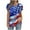 Multicolor-2, variant on VerPetridure American Flag Shirts for Women 4th of July Tops USA Print T Shirt Casual Short Sleeve American Proud T-Shirt Tops