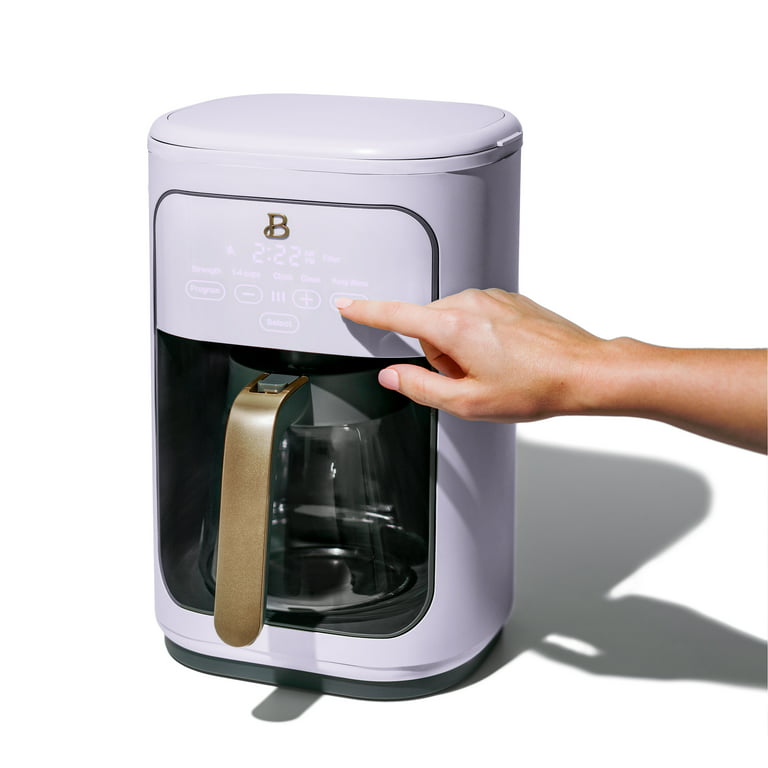 Beautiful 19312 14-Cup Programmable Drip Coffee Maker with Touch-Activated Display Lavender by Drew Barrymore