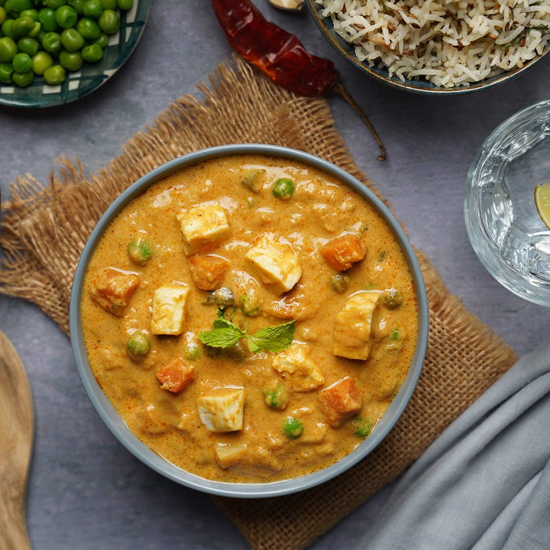 Ashoka Traditional Indian Meals 1932, Vegan Mixed Vegetable Curry, All-Natural Ready to Eat Microwavable Entrees, Shahi Navratan Korma, Kosher Certified, Gluten-Free with No Preservatives, Pack of 6