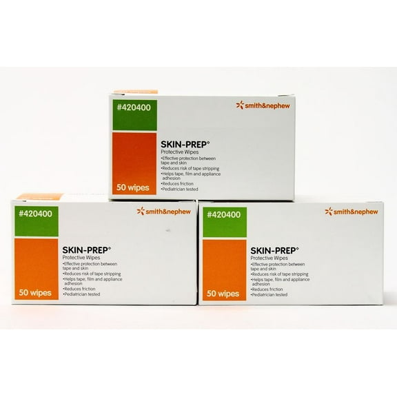 Smith Nephew Skin-Prep Protective Wipes - Box of 50 - 3 Boxes