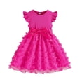 thumbnail image 2 of ATOGUTA Tutu Dress for Girls Ruffle Tulle Tutu Dresses Cute Summer Party Princess Sundress Size 3T-10. Hot Pink, 2 of 6