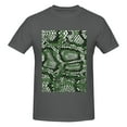 thumbnail image 4 of Bingfone Green Snakeskin Men'S Loose Fit Short-Sleeve Pocket T-Shirt, 4 of 7