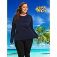 thumbnail image 4 of BeautyIn Plus Size Rash Guard for Women Quick Dry UPF 50+ Sun Protection Swim Shirts, 4 of 6