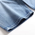 thumbnail image 5 of IROINNID Men's Mid-length Denim Shorts Zipper Elastic Waist Performance Classic Casual Ripped Jeans Shorts, Light Blue, 5 of 9