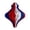 H006- Style F, variant on Patriotic Decorations Hanging Decor from Ceiling 13 in Red White Blue Paper Lantern Party Supplies 1 Pc