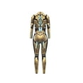 thumbnail image 4 of TheFound Justaucorps Squelette d'Halloween pour Femmes à Manches Longues, Pantalon, Col Roulé, 4 of 6