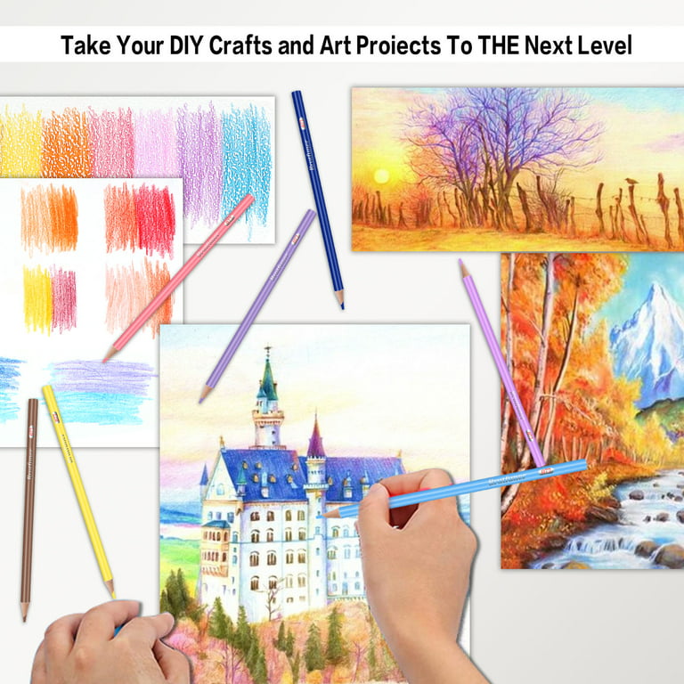 520 Colored Pencils, Rich Pigmented Soft Core Coloring Pencils, Pre-Sharpened Color Pencil Set with DIY Color Chart, Artist Quality Colored Pencils