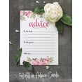 thumbnail image 3 of Inkdotpot Set Of 50 Advice For The Bride & Groom Floral Advice Cards Wedding Activity Game, Guestbook Alternative 5x7 inches, 3 of 8