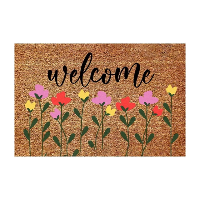 2024 Modern Farmhouse Welcome Mat with Decorative Indoor Outdoor Entryway Rug