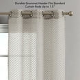 thumbnail image 6 of Mia Embellished Grommet Sheer Curtain Drape Panels, Set of 2 with Tiebacks, Linen Beige, 38" x 96", 6 of 9
