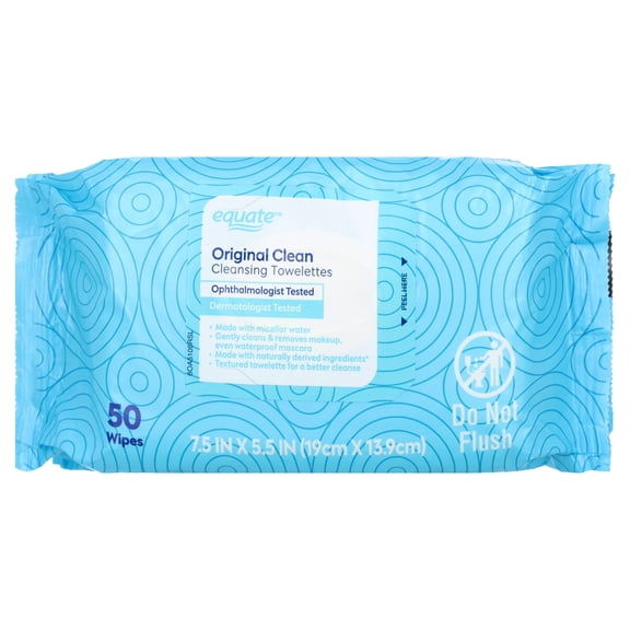 Equate Original Clean Cleansing Towelettes, 100 Count