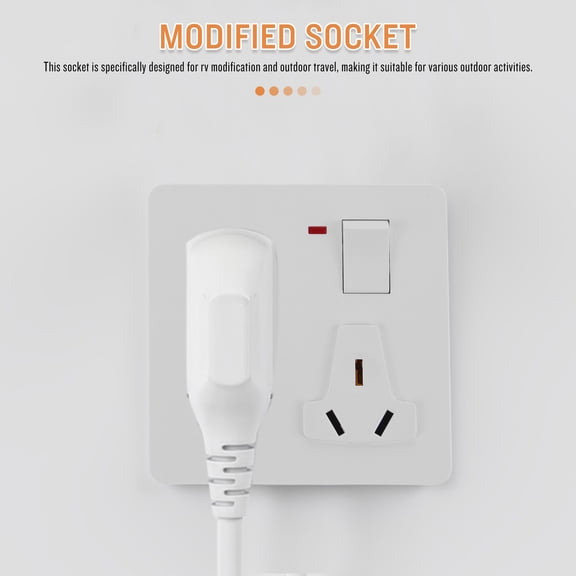 REOFLYUP Reoflyup Rv Inlet Socket ABS White for Charging and Outdoor Use