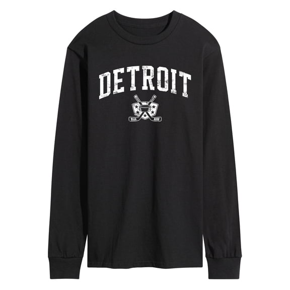 Instant Message - Detroit Hockey - Men's Long Sleeve Graphic T-Shirt