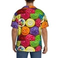 thumbnail image 3 of Kdxio Men'S Hawaiian Shirt For Men Short Sleeve Shirt Brightly Colored Cupcakes Summer Casual Holiday Beach Button Down T-Shirts, 3 of 5