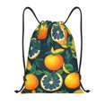thumbnail image 1 of Saiise Fresh Orange Pattern Sports Drawstring Backpack - String Swim Gym Bag with Wet Proof Pocket for Women&Men-Medium, 1 of 6