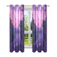 thumbnail image 7 of Yayeee Window Curtains Light Filtering 63"x52" Grommet Panel Pair Home Living Room Decor, White Cat Walking, 7 of 7