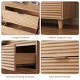 thumbnail image 6 of Vabches Bedroom Dresser with 6 Drawers, Wooden Double Dresser Organizer with Charging Station for Living Room, Closet, Hallway, 6 of 10