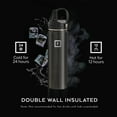 thumbnail image 2 of Iron Flask Stainless Steel Water Bottle 22 oz Metallic Black with 3 Lids, 2 of 9