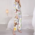 thumbnail image 5 of Wukai Happy Easter1 Print Women's Pajama Set - Soft Long Sleeve Sleepwear for Comfort and Style-Large, 5 of 9