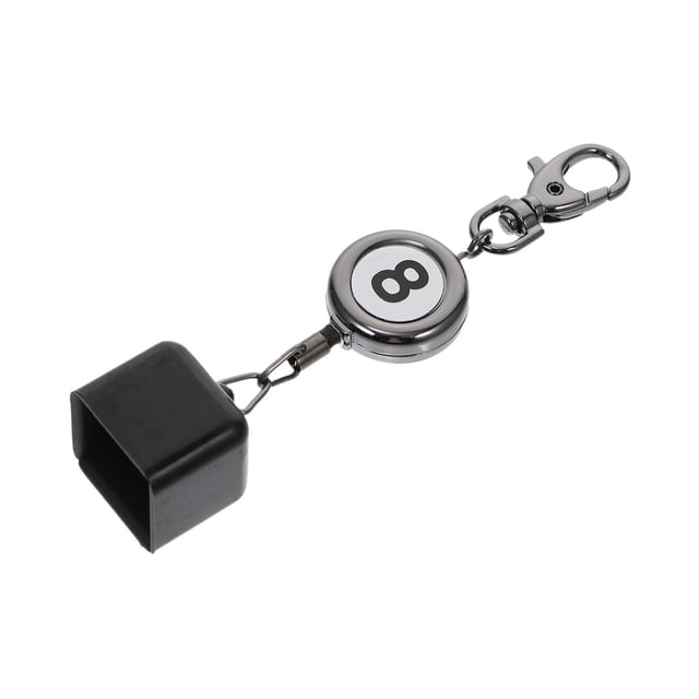 STRANDCHIC Portable Pool Chalk Holder Black Keychain Chalk Protector for Snooker and Billiard Use