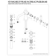 thumbnail image 3 of Kingston Brass KS154KLMB Nautical One-Handle Single-Hole Bathroom Faucet with Push Pop-Up Drain, Matte Black, 3 of 4