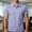 Purple1, variant on Klisyaur Mens Classic T Shirts Short Sleeve Button Collared Summer Vacation Beach Tops Lightweight Fashion Clothes