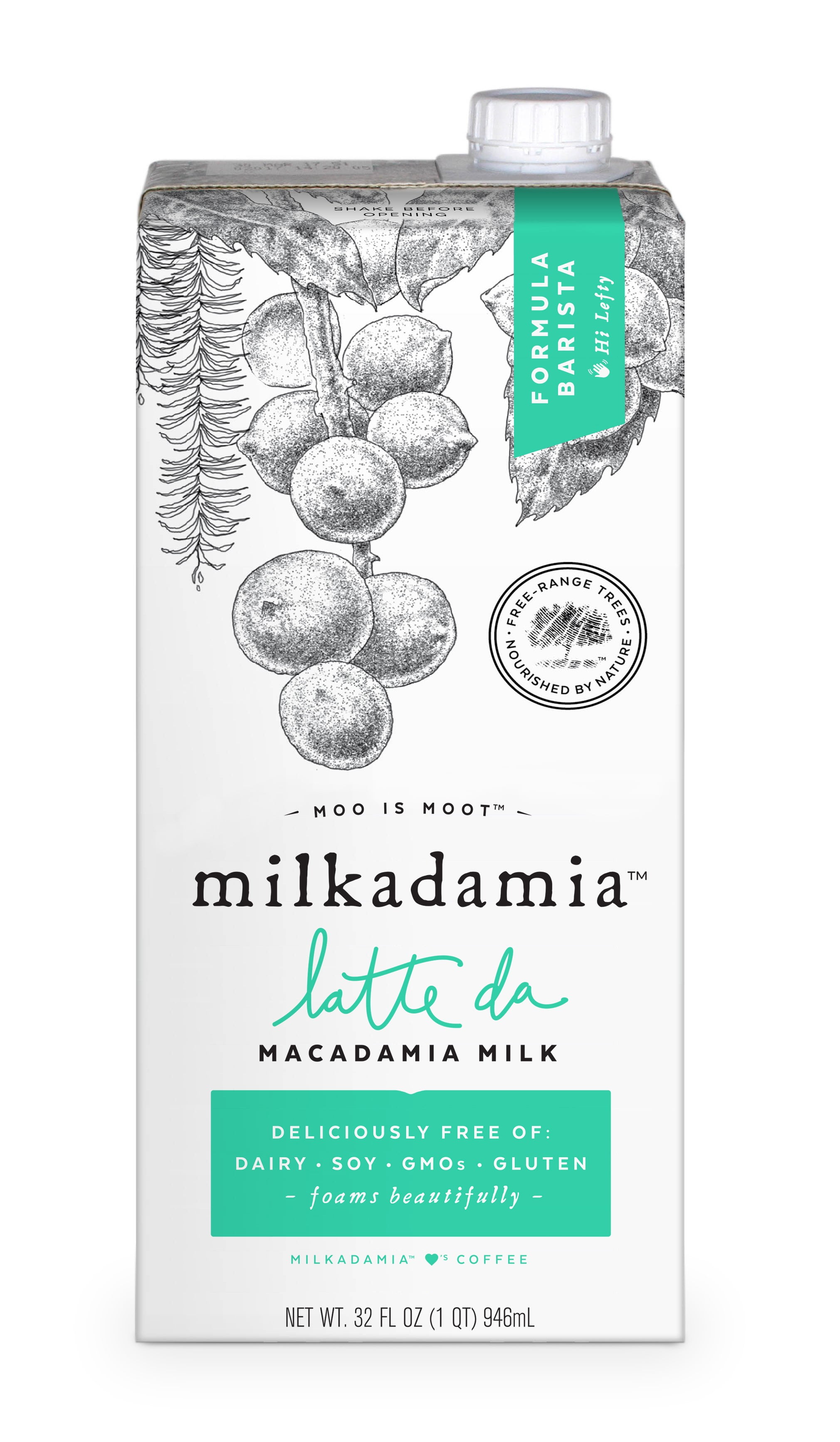 Milkadamia Latte Da Barista Macadamia Milk, 32 fl oz