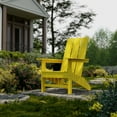 thumbnail image 2 of Wildridge Freedom Modern Adirondack Chair, Lemon Yellow - Outdoor Weather Resistant Poly Furniture for Patio, Porch, Deck, Pool, Garden, Backyard, 2 of 4