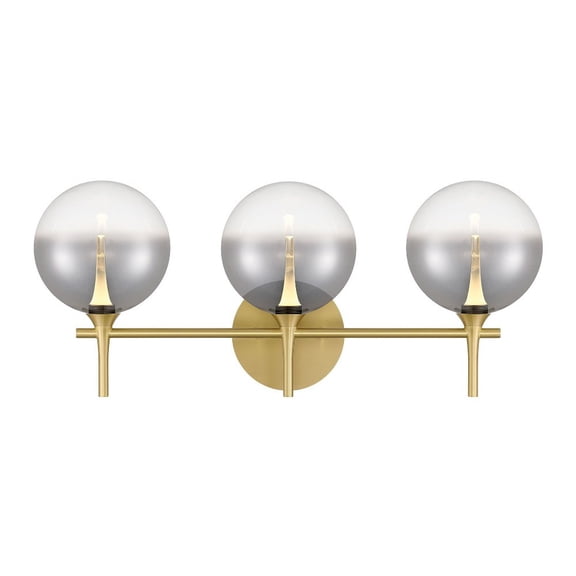 48913-027 Eurofase Lighting Iissa - 12W 3 LED Bath Vanity-10.25 Inch Tall and 23.63 Inch Wide-Gold Finish-Smoked Glass Color