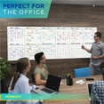 thumbnail image 6 of Extra Large 100"x36" White Board Calendar Dry Erase Calendar for Wall 12 Month Planner Big Dry Erase Wall Calendar  Monthly Large Wall Calendar Includes 6 Markers Eraser Push Pins & Mounting Tape, 6 of 9