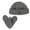 Grey, variant on Beanie and Glove Set Women Warm Winter Fuzzy Lined Sherpa Cuff, Rose