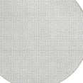 thumbnail image 4 of 8' Silver And Gray Round Geometric Washable Indoor Outdoor Area Rug, 4 of 5