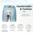 thumbnail image 5 of Gaeub Puppy Licks Nose Mens Swim Trunks Stretch Beach Shorts Quick Dry for Men Swim Shorts Swimwear with Pockets- Medium, 5 of 9