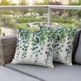 thumbnail image 4 of Spring Pillow Covers 2 Pack Leaves Pillowcase Waterproof Outdoor Throw Pillow Cover for Patio Garden Square Cushion 24”x24”, 4 of 9