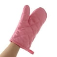 thumbnail image 3 of 2Pcs/Set Pink High-temperature Thick Hot Insulation Microwave Oven Gloves Cooking Cotton Oven Mitts Kitchen Home Supplies, 3 of 5