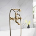 thumbnail image 3 of Mélangeur de Bain Rétro avec Double Poignée Mélangeur de Bain Rétro Robinet de Douche en Laiton Robinet de Baignoire avec Douche à Main en Laiton Magique, 3 of 5