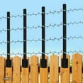 thumbnail image 3 of 16 Pack Black Fence Post Extenders, Outdoor Fence Wire Mesh Extension Arms For Small Paths, Lawns, Gardens, Vegetable Gardens, 3 of 13