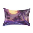 thumbnail image 7 of Yayeee Pillowcase Queen Size Set of 2 Satin Wrinkle Resistant Pillow Case, Night Purple Road, 7 of 7